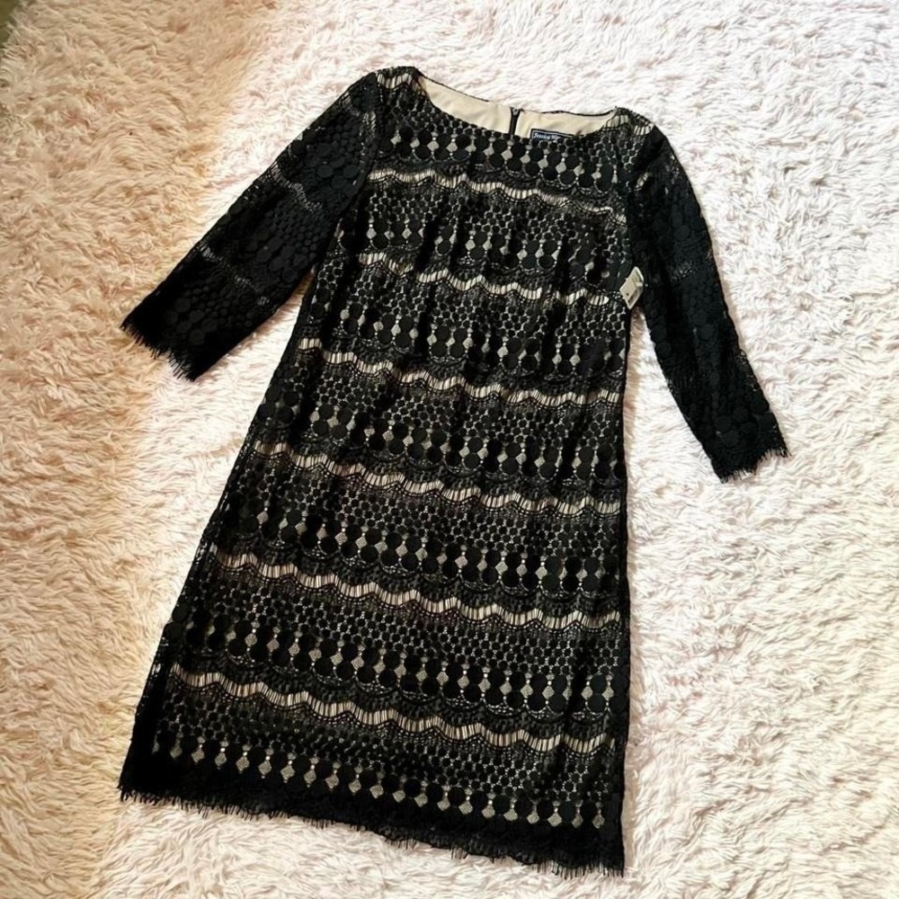 Black Lace Romantic Feminine Darkโ Fairy Academia Dress Womens 8 Whimsygoth